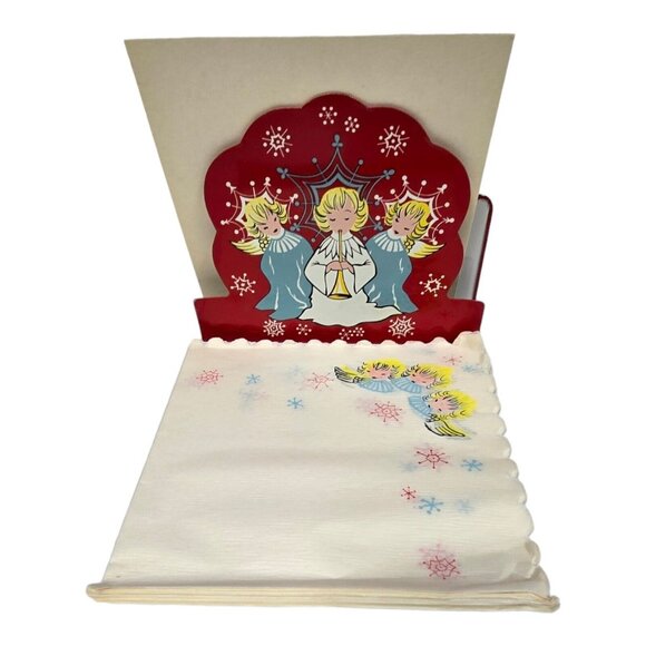 Angel Napkin Holder w/ Matching Napkins Angelic Kitchen Celestial Tabletop Decor - Picture 3 of 7